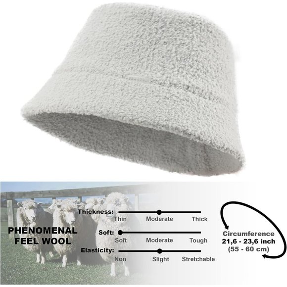 Braxton Women  Winter Plush Faux Fur Fluffy Sherpa Bucket Hats main image 4